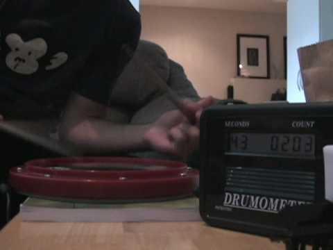 Jonathan Reichert - Drumometer - 700 Single Strokes - Traditional Grip
