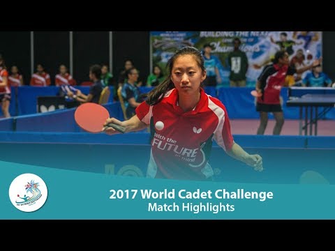 2017 World Cadet Challenge Highlights: Yumeno Soma vs Wang Amy (Girls Team Final)