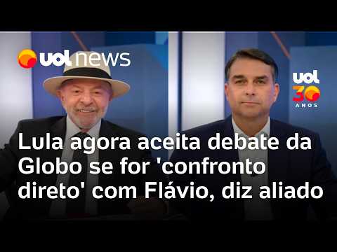Lula agora aceita debate da Globo se for ‘confronto direto’ com Flávio Bolsonaro, diz aliado