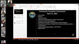 Community Formation Commission April 21, 2021