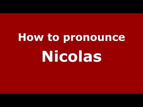 How to pronounce Nicolas (Colombian Spanish/Colombia)  - PronounceNames.com