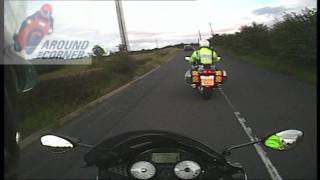 preview picture of video 'Police bikes Riding the East March A699 Maxton to Kelso  7 of 10'