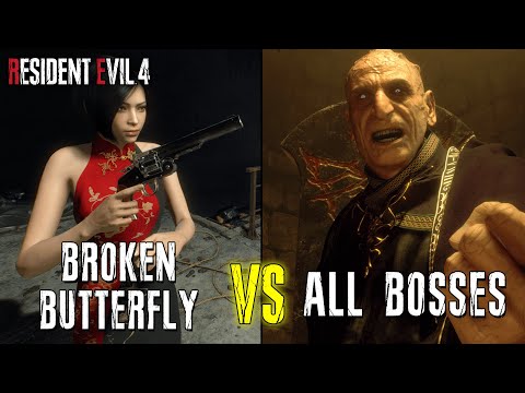 MAX LEVEL Broken Butterfly VS EVERY Boss Fight - Resident Evil 4 Remake Separate Ways