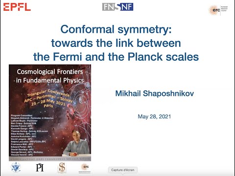 Conformal symmetry towards the link between the Fermi and the Planck scales  M Shaposhnikov EPFL