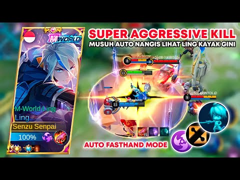 LING FASTHAND Aggressive Kill + On Point | Rotation For Winstreak | Ling Gameplay Mobile Legends