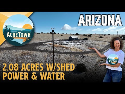 Arizona Land for Sale | 2.08 acres w/High Quality Shed | Mobile Home Friendly | Power & Water!