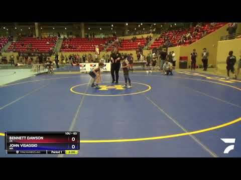 63 Lbs Quarterfinal - Bennett Dawson, OK Vs John Visaggio, NM 2c82