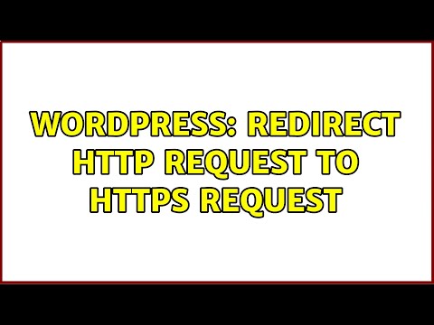 Wordpress Redirect Http Request To Https Request