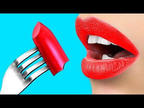 12 DIY Edible Makeup Ideas / 12 Funny Pranks Video