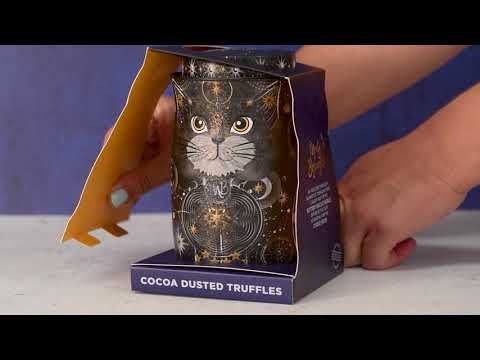 Monty Bojangles Cosmic Blink Cat Tin with Truffles