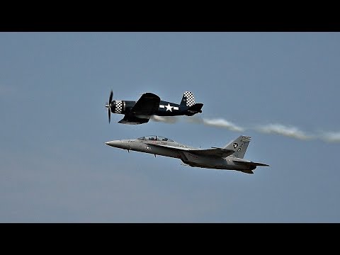 F4U Corsair Heritage Flight with F-18 Super Hornet