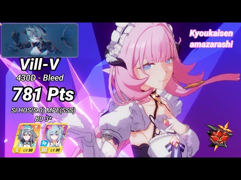 Redlotus 430D: Vill-V (Bleed) 781 Pts - SI HOS(S.0) MPE(SSS) BD 3* | Honkai Impact 3