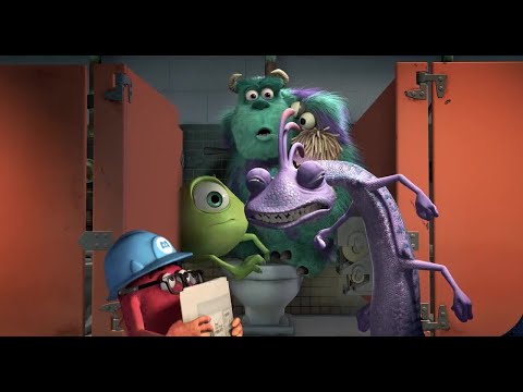 Hiding from Randall scene (Monsters Inc 2001)