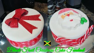 HOW COVER A CAKE WITH MARZIPAN AND FONDANT | JAMAICAN BLACK FRUIT CAKE | CHRISTMAS WEDDING CAKE