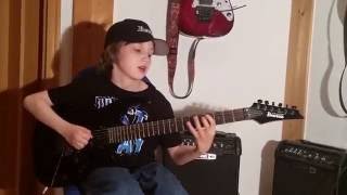 Dustin Tomsen 11 years old covers Yngwie Malmsteen "Far beyond the sun" full song