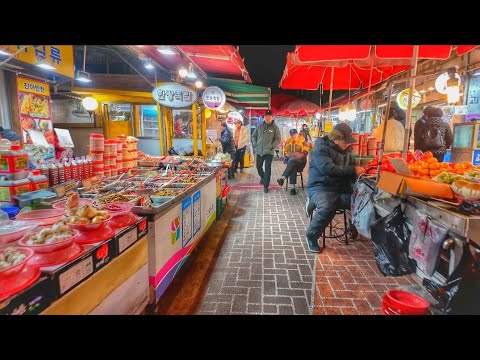 [4K] Busan Night Walk | Local Neighborhood Goejeong-dong Korea