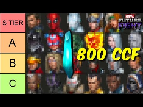 BEST 800 CCF Heroes TIER LIST (August, 31 Tier 3) - Marvel Future Fight