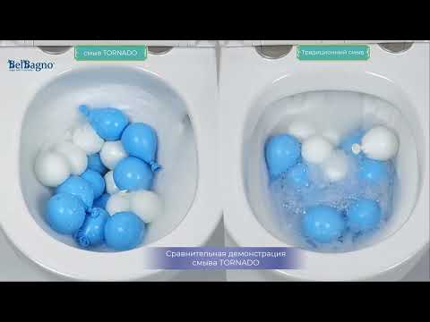 Эффективность унитазов BelBagno с системой смыва TORNADO Эффективность унитазов BelBagno с системой смыва TORNADO