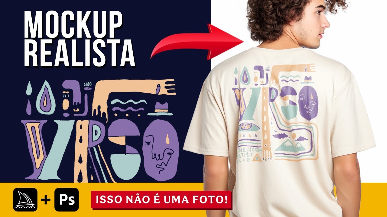 MOCKUP REALISTA: Use filtro Displace para criar estampas incríveis no Photoshop.