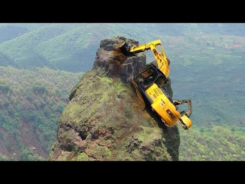Dangerous Idiots Biggest Climbing Excavator Operator Skills, Bulldozers & Fails Truck Driving