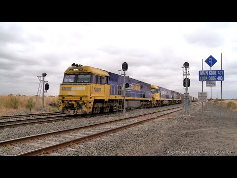 2AM5 Pacific National Container Train At Gheringhap (4/1/2022) - PoathTV Australian Railways