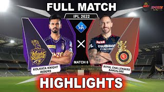 RCB vs KKR 6TH MATCH HIGHLIGHTS 2022 | IPL 2022 BANGALORE vs KOLKATA 6TH MATCH HIGHLIGHTS #RCBvKKR