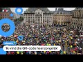 Groot corona protest in Amsterdam