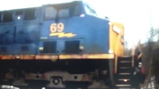 preview picture of video 'CSX Q217-26 In Sykesville, Maryland'