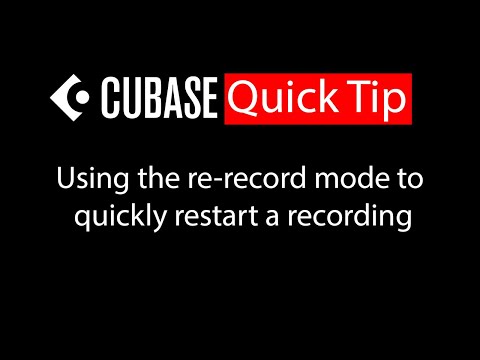 015 Cubase quick tip - Using the re-record mode to quickly restart a recording