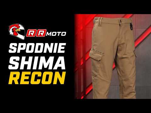SHIMA RECON _ spodnie motocyklowe AA z Cordura Denim i protektorami G_FLEXX Level 2
