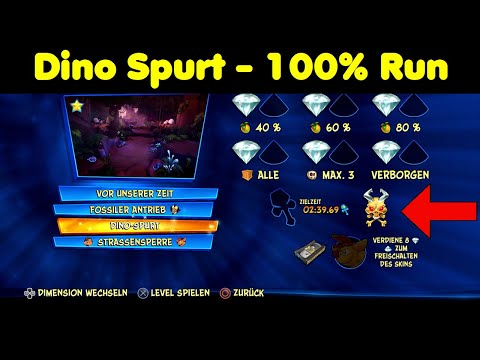 Crash Bandicoot 4 Dino Spurt 100% alle Edelsteine perfektes Relikt versteckter Edelstein PS4 deutsch