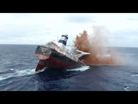 Cargo ship sinking , VLOC Stellar Banner gets scuttled HD