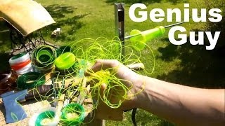 Genius Guy Turns Plastic Bottles Into Strong Strings With A Simple Device