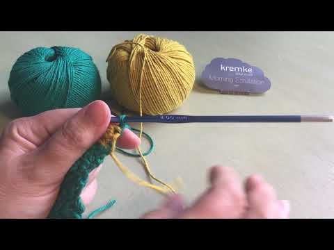 Easy-Peasy Mosaic Shawl CAL - Changing Colour and Working the Treble Mosaic Stitch