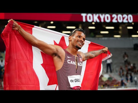 Tokyo Olympics Moments from De Grasse’s 200m gold medal race