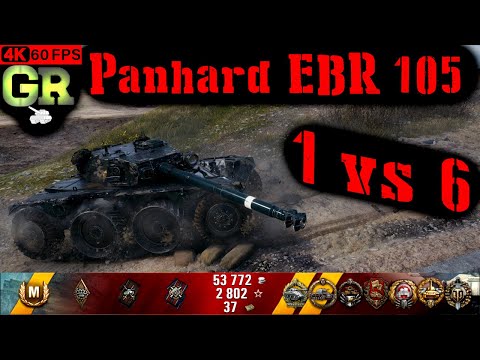 World of Tanks Panhard EBR 105 Replay - 9 Kills 6K DMG(Patch 1.7.0)