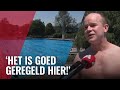 Zwembaden ondanks hitte nog erg rustig