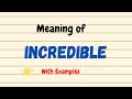 Meaning of Incredible | Pronunciation | English Vocabulary Words | Urdu/Hindi