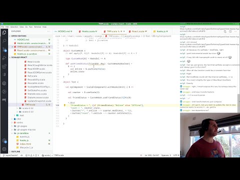 Adding hooks to scalajs-react (1/2) - Coding livestream 13/May/2021