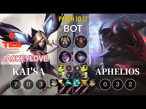 TES JackeyLove Kai'Sa vs Aphelios Bot - KR Patch 10.17