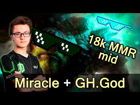 18,000 MMR mid — Miracle Tiny + GH.God Io