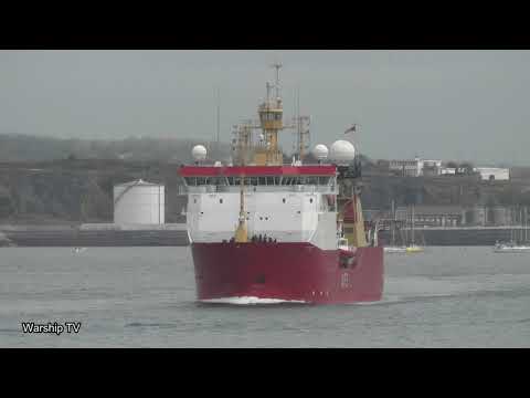 HMS PROTECTOR A173 ENTERS DEVONPORT NAVAL BASE AT DEVILS POINT - 14th May 2021