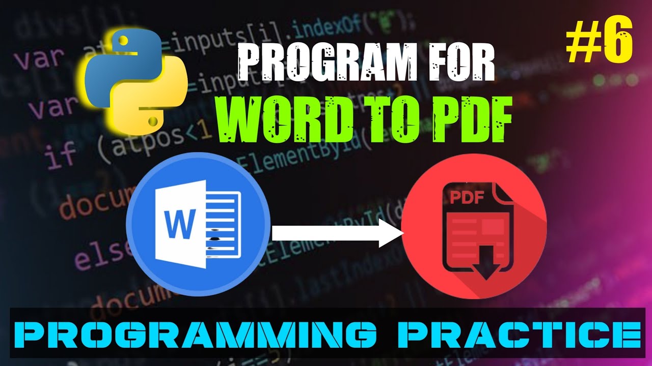 Python Program to Convert Docx to PDF || Python Programming Practice || Python Library