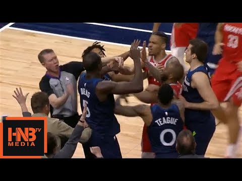 Gerald Green & Gorgui Dieng Scuffle / Timberwolves vs Rockets
