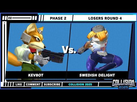 Collision 2025 - Phase 2 - Kevbot (Fox) VS Swedish Delight (Sheik) - Melee Singles