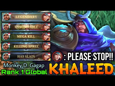 Monster Offlane Khaleed NonStop Delete Zilong! - Top 1 Global Khaleed by Monkey D. Gagap - ML