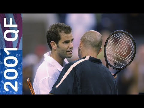 Pete Sampras vs Andre Agassi Extended highlights | US Open 2001 Quarterfinal