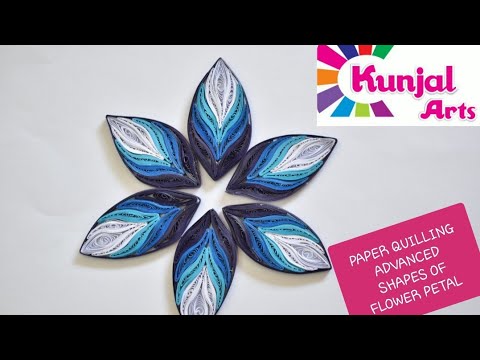PAPER QUILLING FLOWER PETAL / ADVANCE / CREATIVE / SHADED / SHADES OF BLUE / ADVANCE quilling