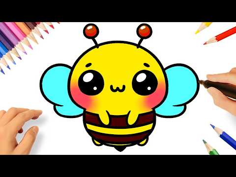 COMO DESENHAR UMA ABELHA FOFA FÁCIL 🐝❤️