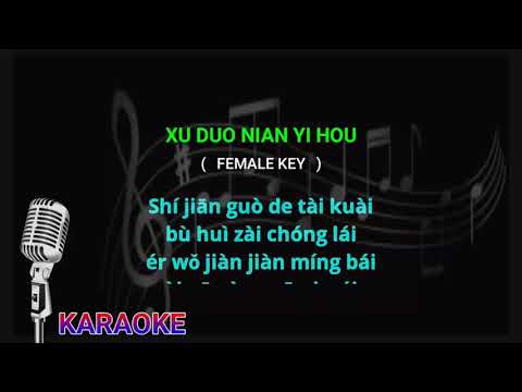 Xu duo nian yi hou - female key - karaoke no vokal (cover to lyrics pinyin)